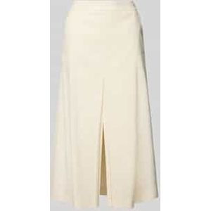 Linnen rok met loopsplit