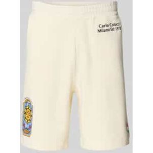 Sweatshorts met labelprint
