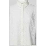 QS - Overhemdblouse - Katoen - Mouwloos - Broderie Anglaise