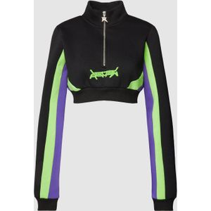 Kort sweatshirt met contraststrepen