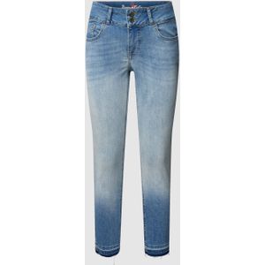 Slim fit jeans met viscose, model 'Tummyless'