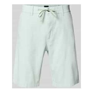 Tapered fit bermuda met elastische band, model 'Chino'