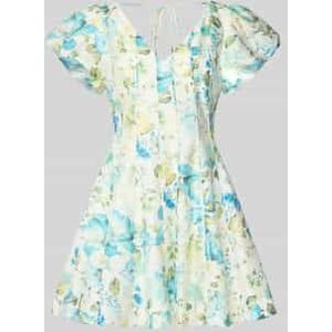 Uitlopende cocktailjurk van lyocellmix met linnen, model 'CAMDEN'