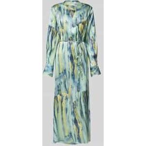 Maxi-jurk met strikceintuur, model 'Walery'