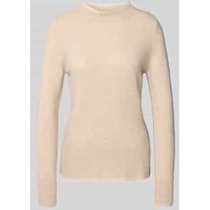 Regular fit shirt met lange mouwen van zuivere wol in gebreide look