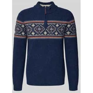 Noorse trui van wolmix met schipperskraag