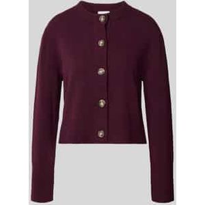 comma - Gebreid Damesjack - Regular Fit - Ronde Hals