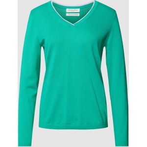 Gebreide pullover met V-hals