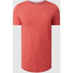 Slim fit T-shirt met geborduurd logo, model 'Jaspe'