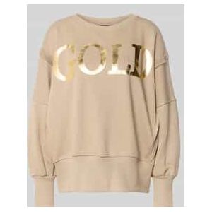 Oversized sweatshirt van puur katoen met statementprint