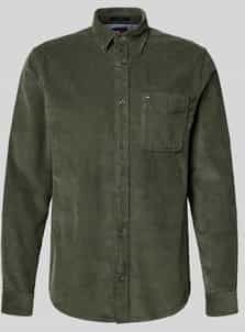TOMMY JEANS - TJM BABY CORD SHIRT EXT - Overhemd - Pewter Green - Lange Mouwen