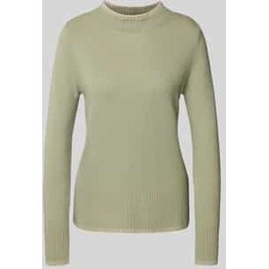 Regular fit shirt met lange mouwen van zuivere wol in gebreide look