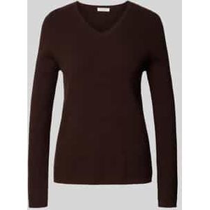 Gebreide pullover met V-hals