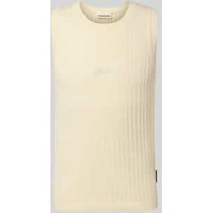 Gebreide top met labelstitching