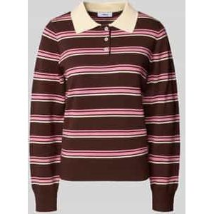 Gebreide pullover met platte kraag, model 'PREGO'