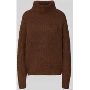 Relaxed fit pullover van alpacamix in gebreide look