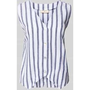 Gilet van een mix van viscose en linnen, model 'Lavisco'