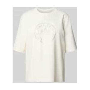 T-shirt met katoen en strass-steentjes