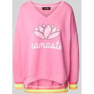 miss goodlife - Sweatshirt 'Namasté' - Neongeel - Sweatstof - Lange Mouwen