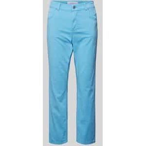 Broek met reguliere pasvorm, met verkort model, model 'Leni'