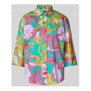 Overhemdblouse met blinde knoopsluiting