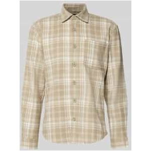 Relaxed fit vrijetijdsoverhemd van flanel met kentkraag