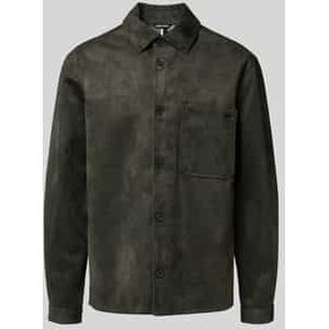 Overhemdjack met kentkraag