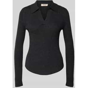 Gebreide pullover van wol met polokraag, model 'Ronika'