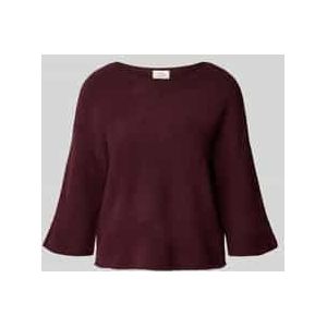 Gebreide pullover met linnen