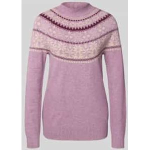 Gebreide pullover met opstaande kraag