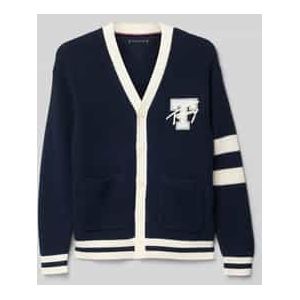 Tommy Hilfiger Cardigan - Gebreid - Varsity Grafisch - Dark Nach - Tommy Hilfiger - 6 jaar (116) - Cardigan