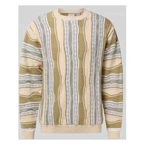 Gebreide pullover met ribboorden, model 'TETON'