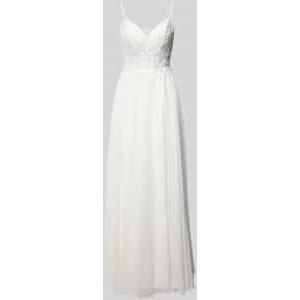 Regular fit bruidsjurk met gebloemd kant