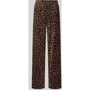 Marc Cain - Broek - Bruin - Dierenprint - Loosefit - Mid Waist