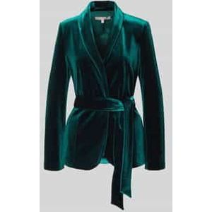 Blazer van fluweel met reverskraag