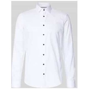 Slim fit zakelijk overhemd met kentkraag