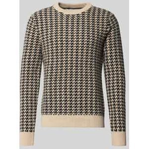 Gebreide pullover van wolmix in all-over look