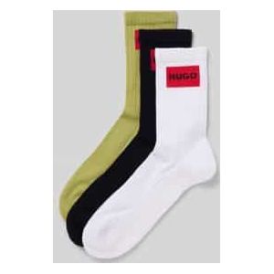 Sokken met labeldetail in een set van 3 paar