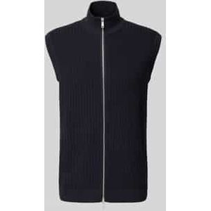 Gilet in gebreide look met ritssluiting