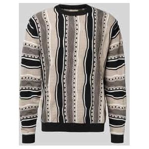 Gebreide pullover met ribboorden, model 'TETON'