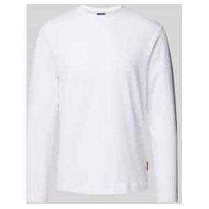 Shirt met lange mouwen en geribde ronde hals