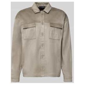 Regular fit overhemdjack met borstzakken en labelstitching