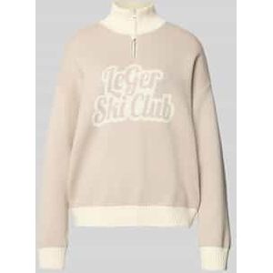 Oversized gebreide pullover met opstaande kraag, model 'Charis'