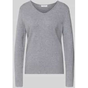 Gebreide pullover van viscosemix met V-hals