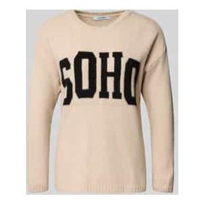 Gebreide pullover met ronde hals, model 'Cl44ara'