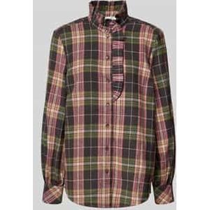 Regular fit overhemdblouse met ruches