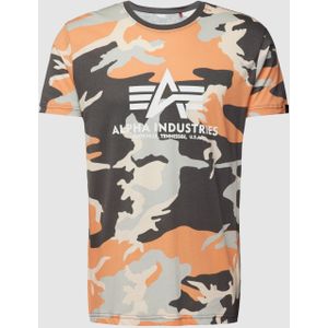 T-shirt met camouflagemotief