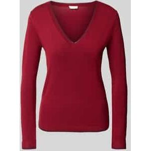 Pullover met V-hals en effectgaren