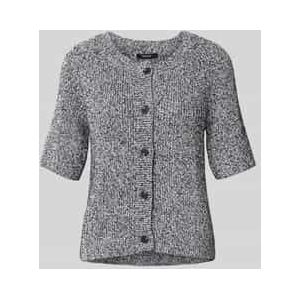 OPUS - Dacki - Gebreid Vest - Nachtblauw / Lichtgrijs