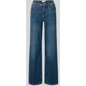 Wide fit jeans met labelpatch, model 'AMELIE WIDE'